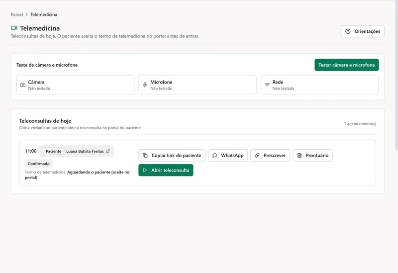 Teleconsulta do VixioMed